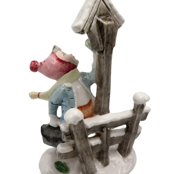 FONTANINI Child and Bird Country Farm Scene #541 Italy Vintage 9" Tall Figurine - Picture 2 of 11